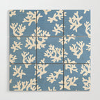 Coral Reef - denim blue Wood Wall Art Gallery Image 1