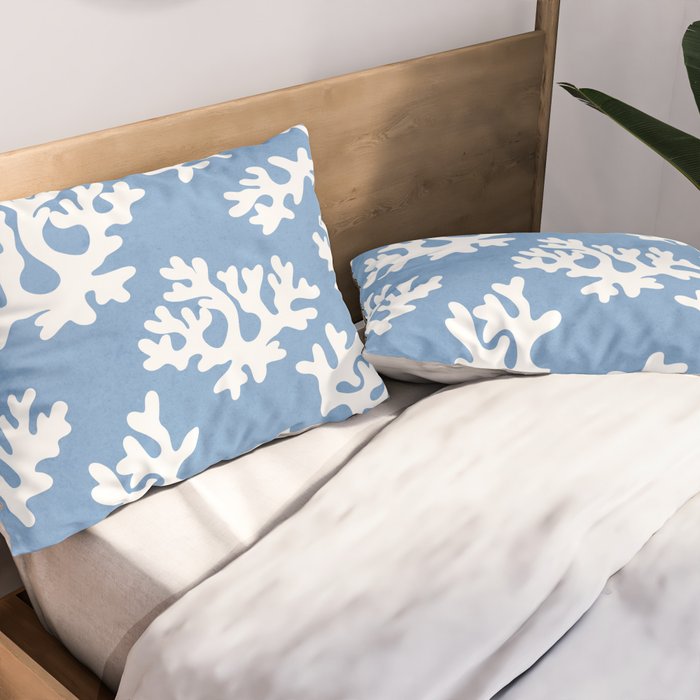 Coral Reef - denim blue Pillow Sham Gallery Image 2
