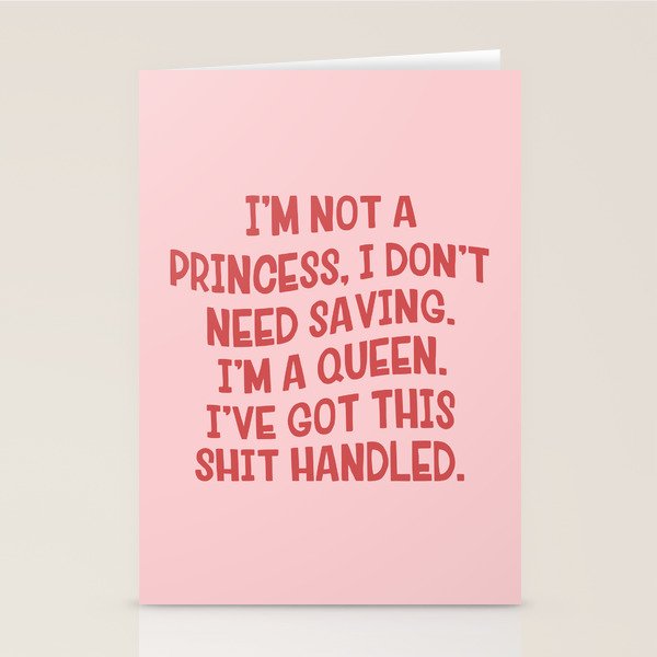 I've Got This Shit Handled, Funny,  Saying Stationery Card Gallery Image 2