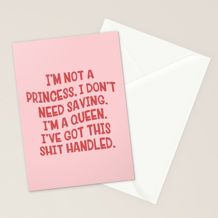 I've Got This Shit Handled, Funny,  Saying Stationery Card Gallery Image 2