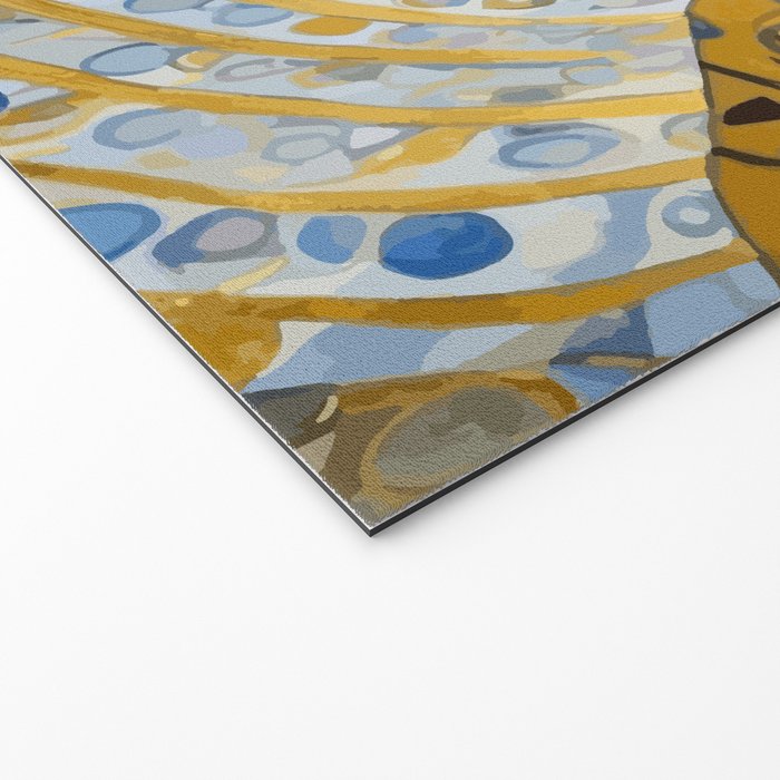 Gustav Klimt Style Tuxedo Cat with Striped Coat Welcome Mat Gallery Image 2
