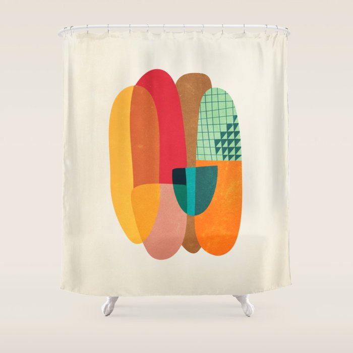 Art Pills: Mid-Century Edition Shower Curtain Gallery Image 1