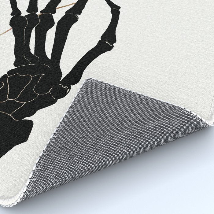 Skeleton Hand with Flower Rug Gallery Image 4