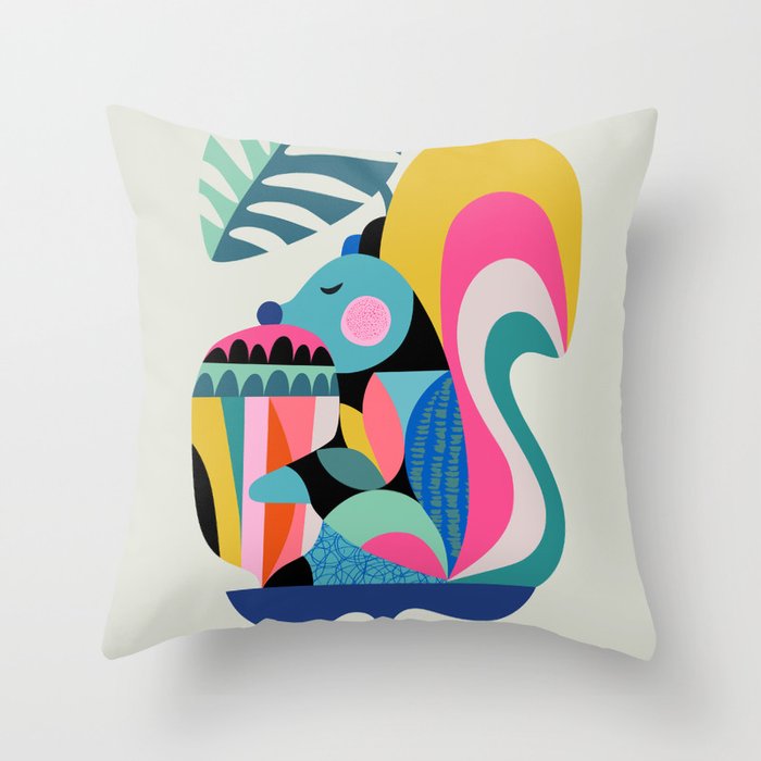 Dream big little squirrel Throw Pillow Gallery Image 1