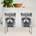 Raccoon - Black & White Credenza Gallery Image 1