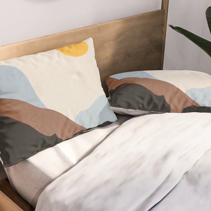 Minimal Art Landscape 9 Pillow Sham Gallery Image 2