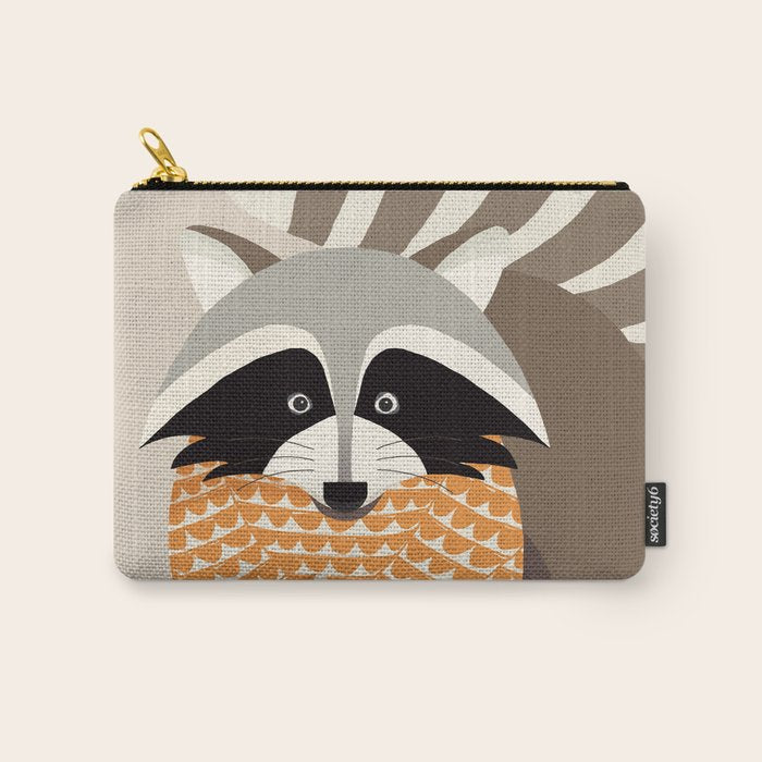 Whimsical Raccoon Carry All Pouch Gallery Image 1