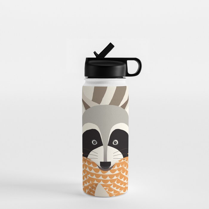 Whimsical Raccoon Water Bottle Gallery Image 1