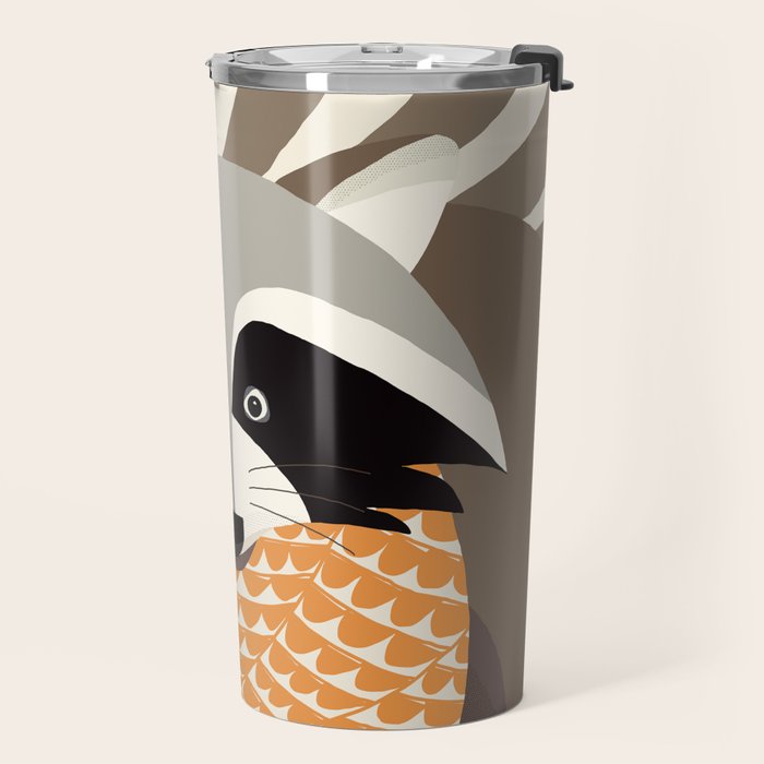 Whimsical Raccoon Travel Mug Gallery Image 2