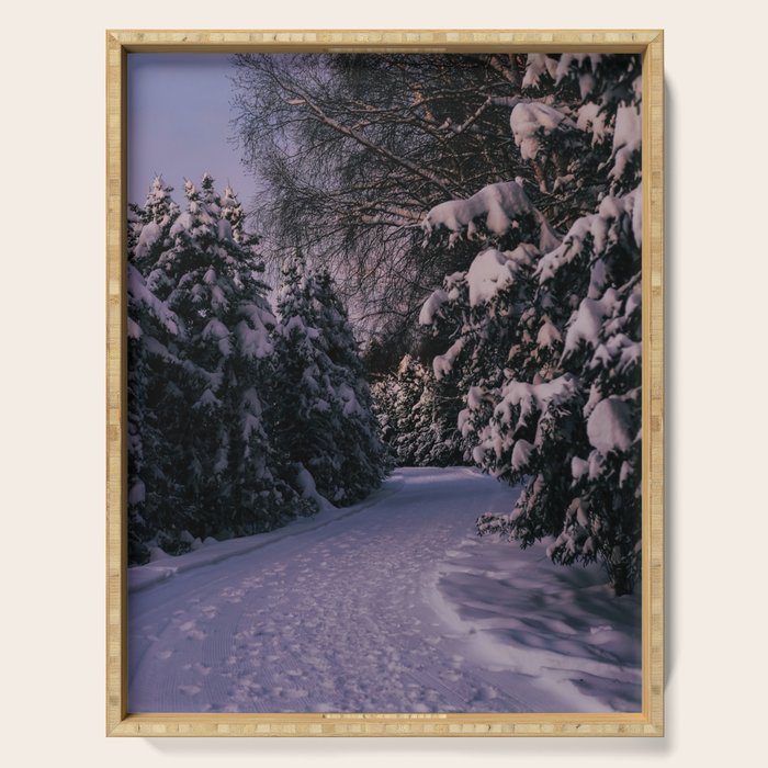 Snowy Path Serving Tray Gallery Image 1