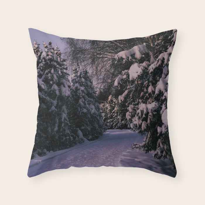 Snowy Path Throw Pillow Gallery Image 6