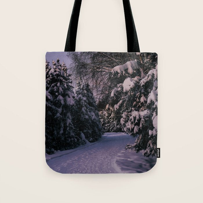 Snowy Path Tote Bag Gallery Image 1