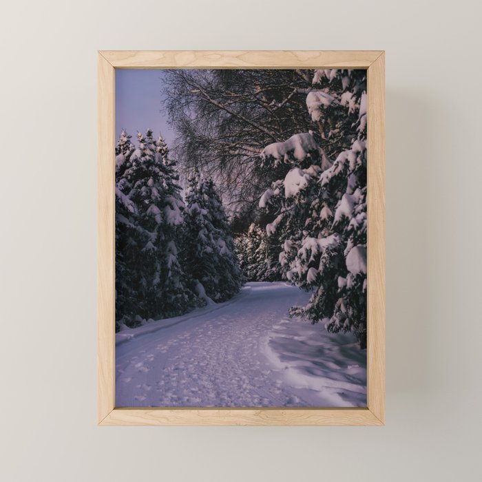 Snowy Path Mini Art Print Gallery Image 1