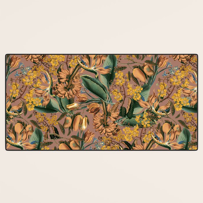 Banana and Leaf Pattern Desk Mat Gallery Image 3