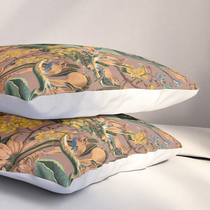 Banana and Leaf Pattern Pillow Sham Gallery Image 3