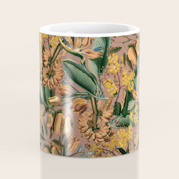 Banana and Leaf Pattern Coffee Mug Gallery Image 4