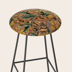 Banana and Leaf Pattern Stool Gallery Image 2