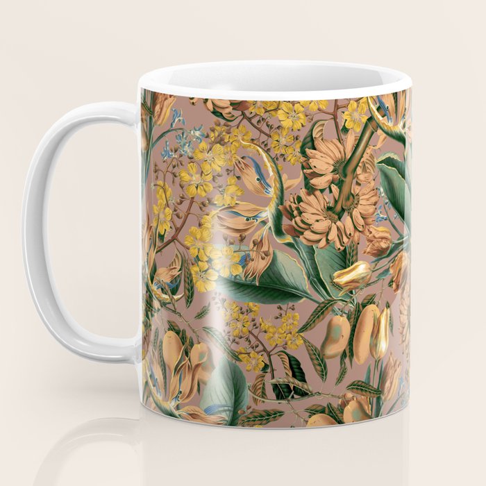 Banana and Leaf Pattern Coffee Mug Gallery Image 3