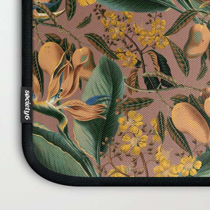 Banana and Leaf Pattern Laptop Sleeve Gallery Image 3