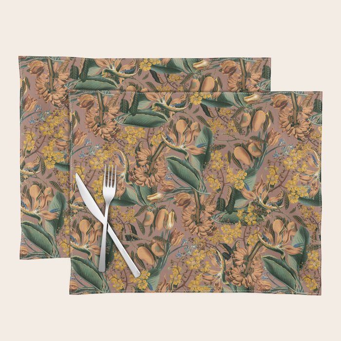 Banana and Leaf Pattern Placemat Gallery Image 1