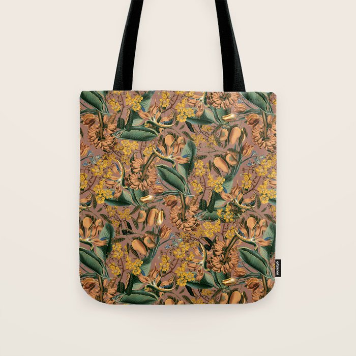 Banana and Leaf Pattern Tote Bag Gallery Image 1