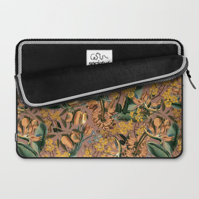Banana and Leaf Pattern Laptop Sleeve Gallery Image 2