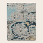 Aqua and Gray Vintage Kilim Square Notebook Gallery Image 4