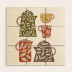 Buongiorno Retro Floral Coffee Wood Wall Art Gallery Image 1