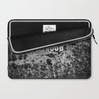 Hollywood Sign, Hollywood Hill, California landscape black and white photograph Laptop Sleeve Gallery Image 2