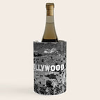 Hollywood Sign, Hollywood Hill, California landscape black and white photograph Wine Chiller Gallery Image 1
