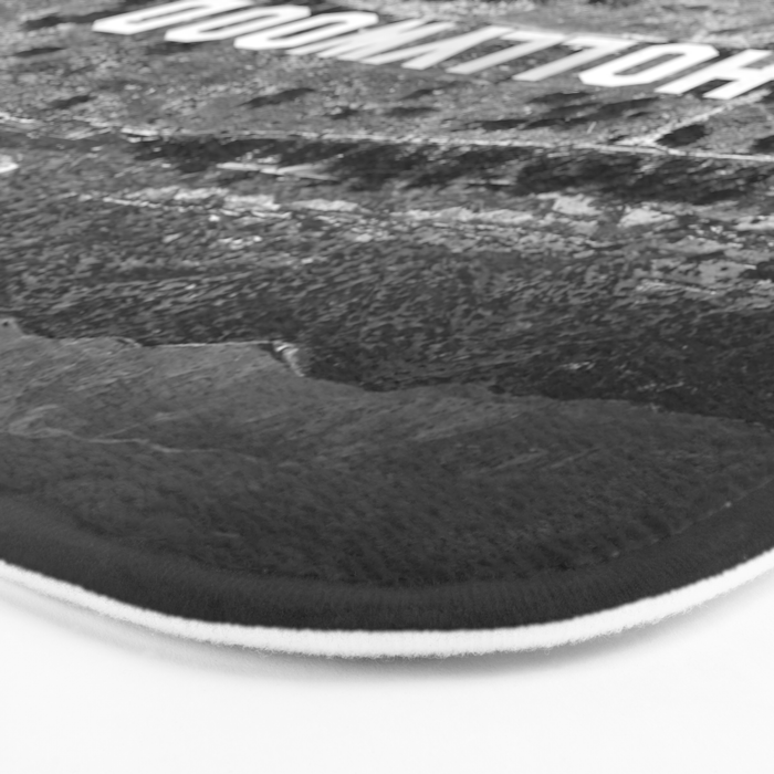 Hollywood Sign, Hollywood Hill, California landscape black and white photograph Bath Mat Gallery Image 3
