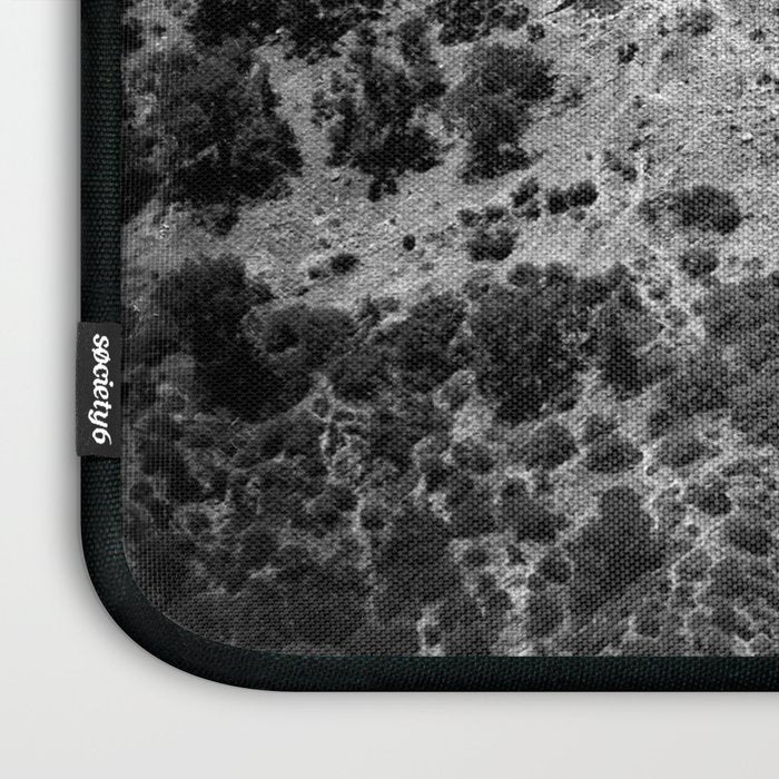 Hollywood Sign, Hollywood Hill, California landscape black and white photograph Laptop Sleeve Gallery Image 3