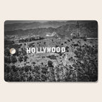 Hollywood Sign, Hollywood Hill, California landscape black and white photograph Cutting Board Gallery Image 1