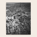 Hollywood Sign, Hollywood Hill, California landscape black and white photograph Notebook Gallery Image 4