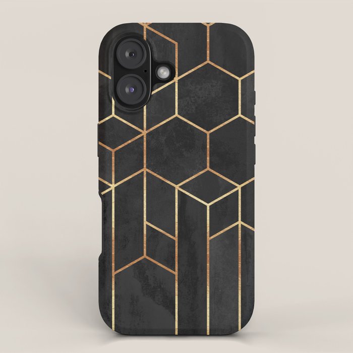 Black Hexagons iPhone Case Gallery Image 1