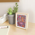 Garden Vegetables & Fresh Fruit in Grey & Rust Mini Art Print Gallery Image 2