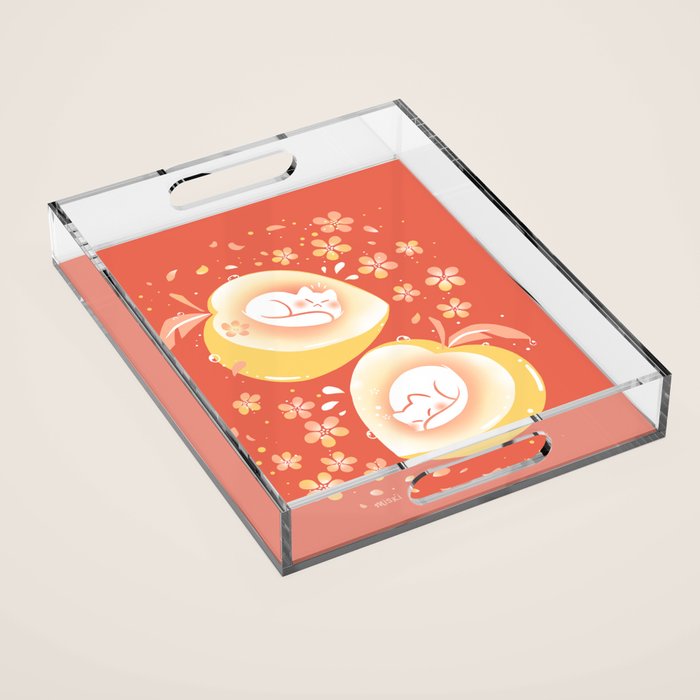 Peach Kitten Acrylic Tray Gallery Image 1