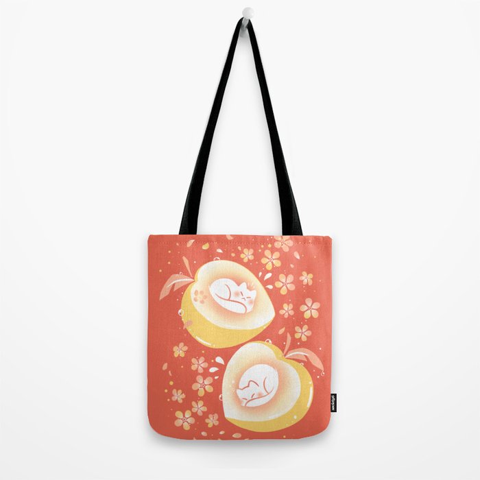 Peach Kitten Tote Bag Gallery Image 2