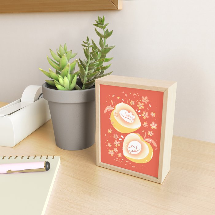 Peach Kitten Mini Art Print Gallery Image 2