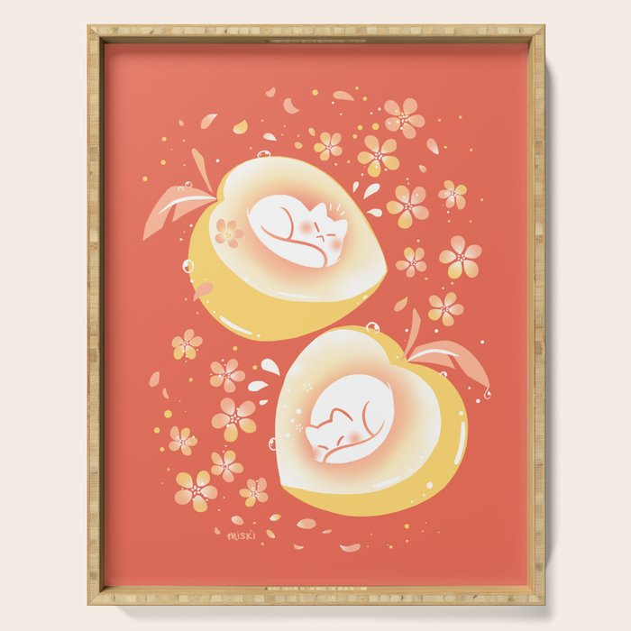 Peach Kitten Serving Tray Gallery Image 1