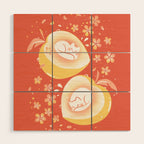 Peach Kitten Wood Wall Art Gallery Image 1