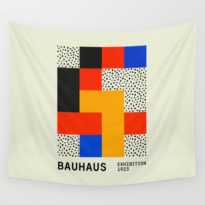 BAUHAUS 01: Exhibition 1923 | Mid Century Series  Wall Tapestry Gallery Image 4