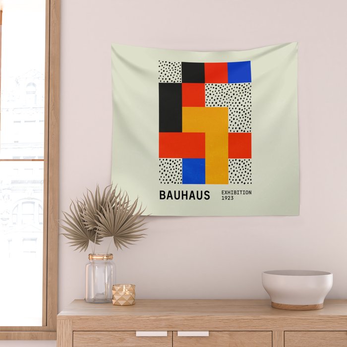 BAUHAUS 01: Exhibition 1923 | Mid Century Series  Wall Tapestry Gallery Image 2