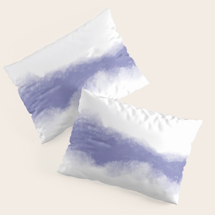 Abstract Watercolor Very Peri Periwinkle Painting Pillow Sham Gallery Image 3