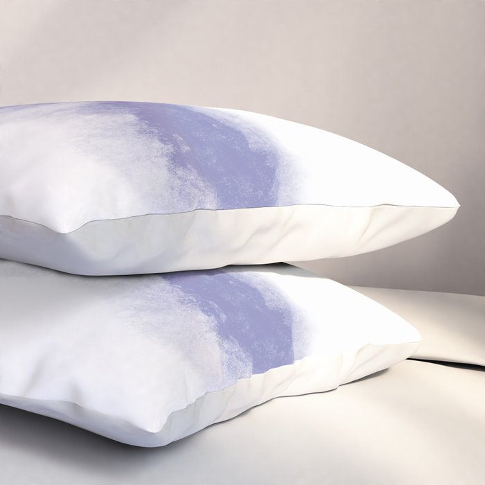 Abstract Watercolor Very Peri Periwinkle Painting Pillow Sham Gallery Image 3