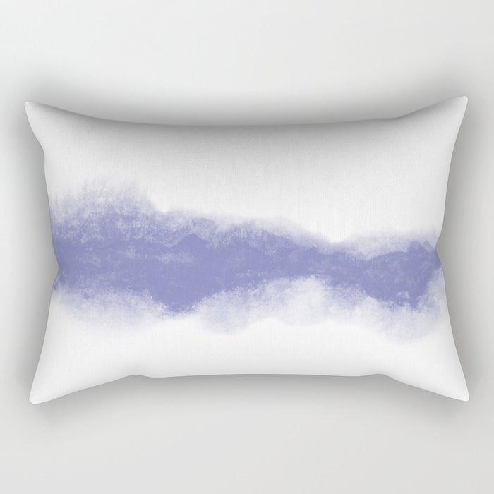 Abstract Watercolor Very Peri Periwinkle Painting Rectangular Pillow Gallery Image 1