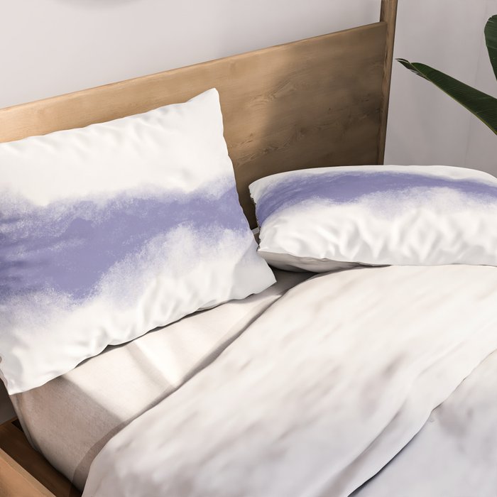 Abstract Watercolor Very Peri Periwinkle Painting Pillow Sham Gallery Image 2