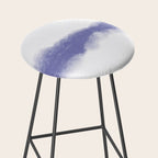 Abstract Watercolor Very Peri Periwinkle Painting Stool Gallery Image 2