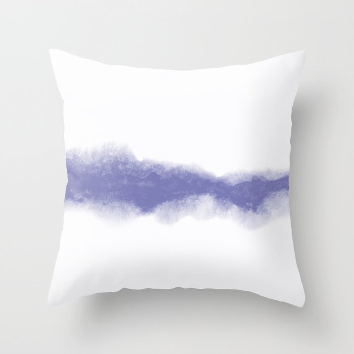 Abstract Watercolor Very Peri Periwinkle Painting Throw Pillow Gallery Image 6