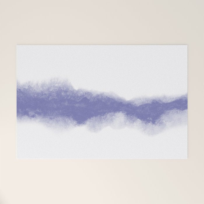 Abstract Watercolor Very Peri Periwinkle Painting Welcome Mat Gallery Image 1